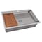 Ruvati 27 x 20 inch RV Workstation Drop-in Topmount Bar Prep Kitchen Sink 16 Gauge Stainless Steel RVH8207 - alternate 1